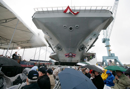 Bush Christens Navy Ship Named After His Father
