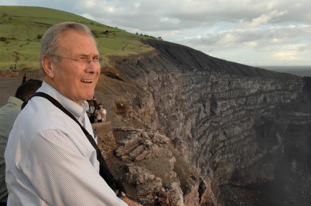 Rumsfeld Visits Masaya Volcano in Nicaragua