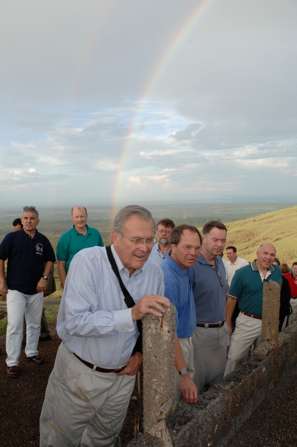 Rumsfeld Visits Masaya Volcano in Nicaragua