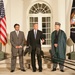 Bush Hosts Musharraf, Karzai for White House Dinner