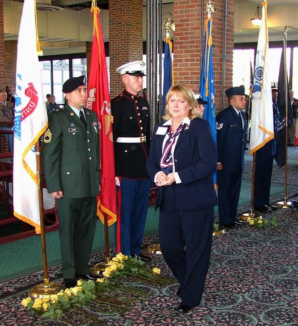 Gold Star Mother Honors Fallen Marine at Memorial