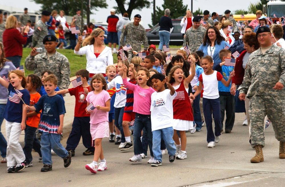 Students Honor 9/11 with Freedom Walk at Fort Riley