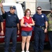San Antonio Firefighters Cheer on Freedom Walk Participants