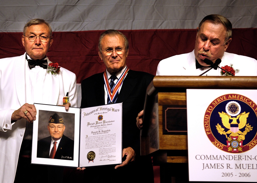 Rumsfeld Honored with Eisenhower Award for National Security Contributions