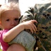 Marine Father Embraces Daughter Before Deployment