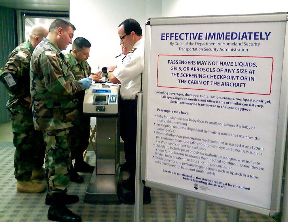 National Guard Troops Assist TSA at San Diego Airport
