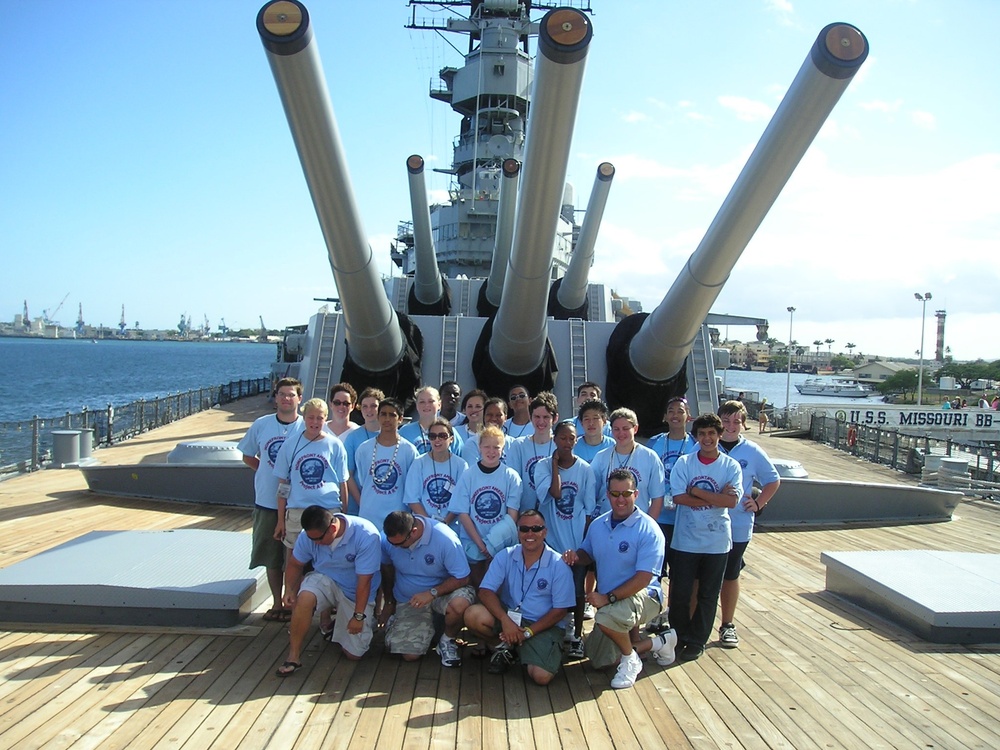 Project Ark Participants Gather for Group Photo on USS Missouri
