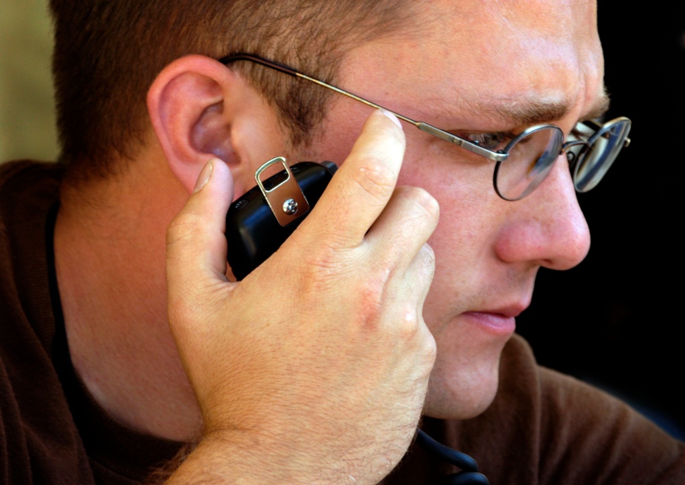 Cisco Systems Representative Contacts Disaster Response Team During Strong Angel III Exercise