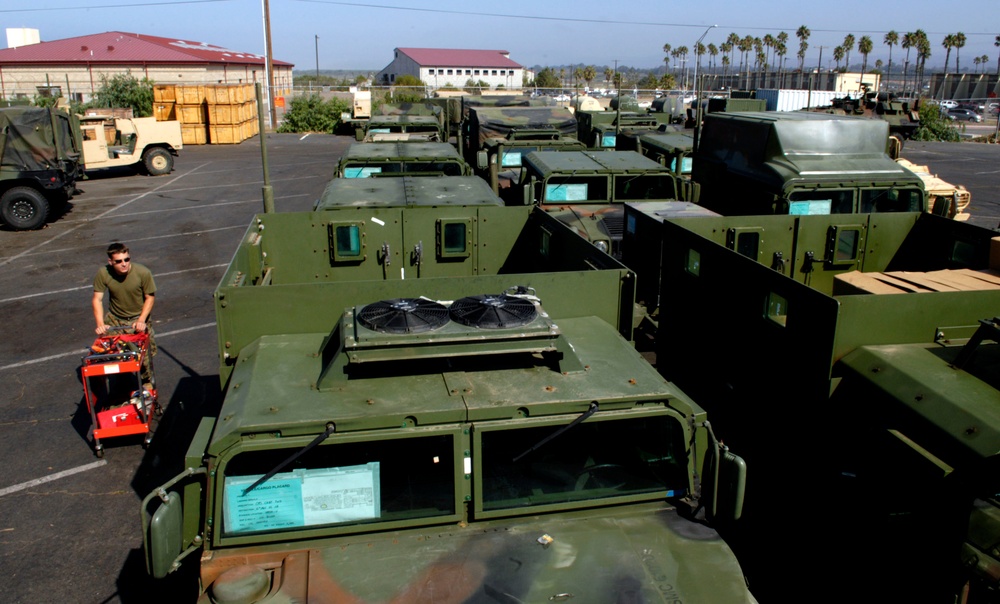 Marine Corps Mechanic Prepares Vehicles for Deployment