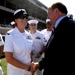Navy Sailor Meets Michael Reagan at Del Mar Racetrack