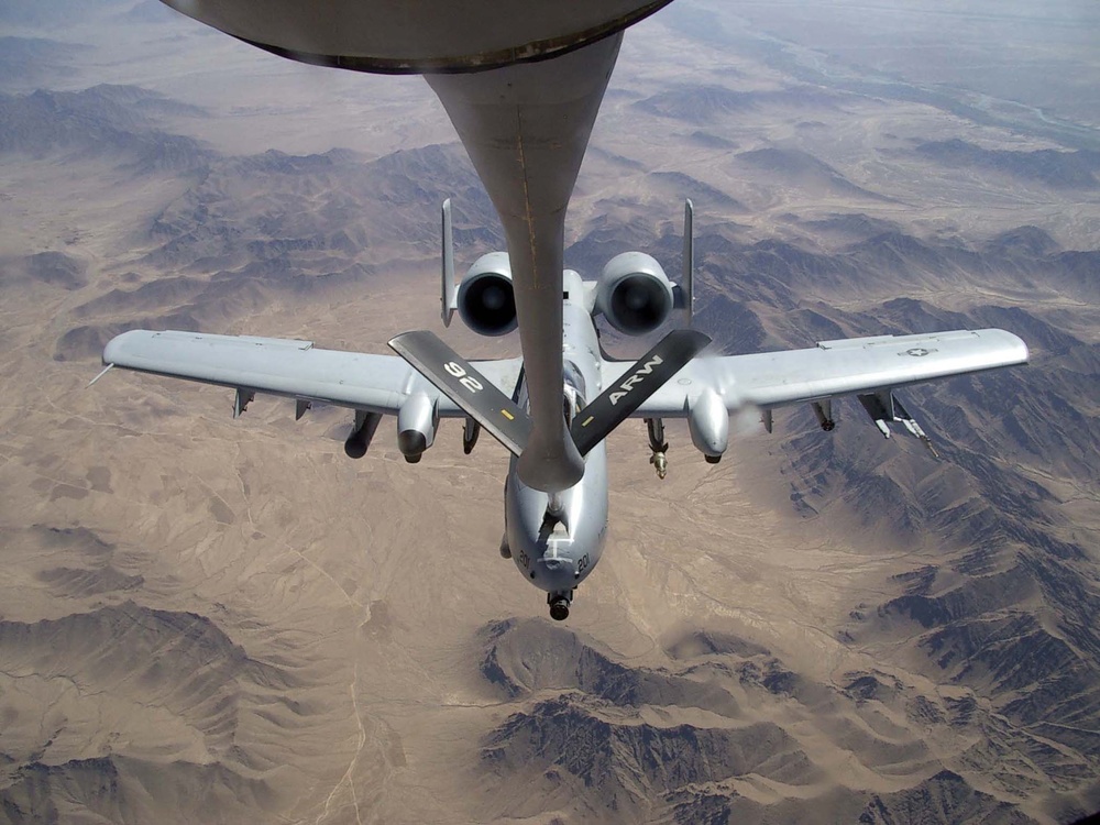 A-10 Thunderbolt II Refuels Over Afghanistan