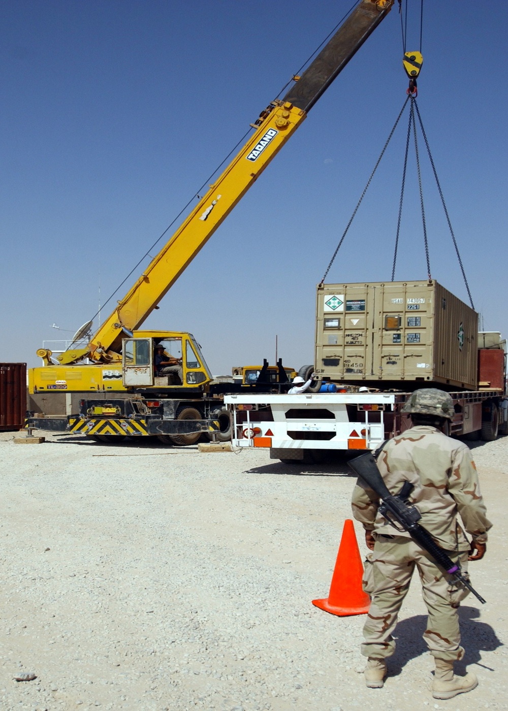 Army Logistics NCO Oversees Supply Movement During Unit Relocation