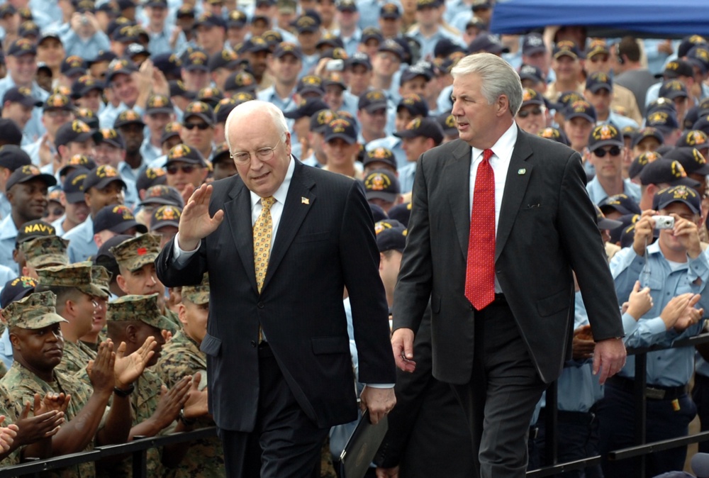 Cheney Rallies Troops Aboard USS Wasp