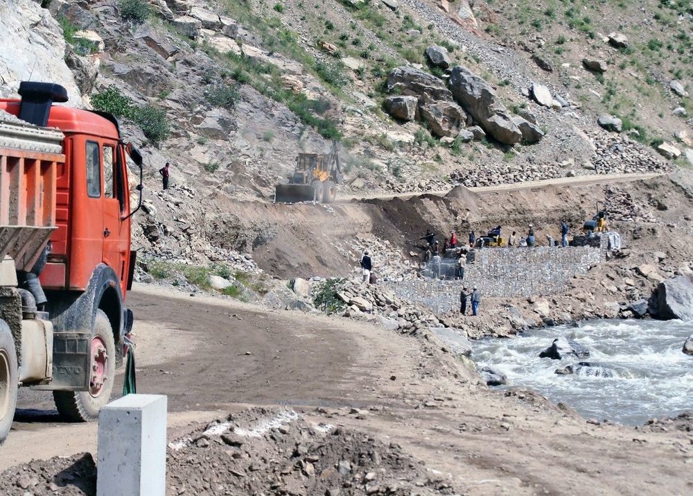 Construction Crews Build Key Road in Afghanistan's Panjshir Valley