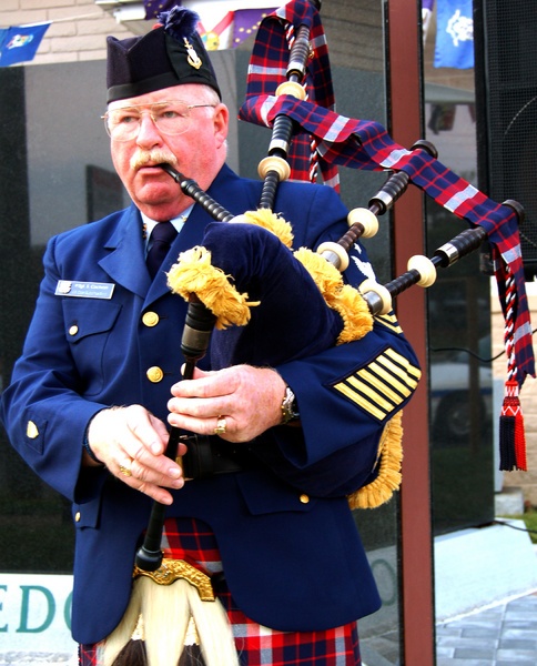 Coast Guard Pipe Band Plays &quot;Amazing Grace&quot; at Silent Thunder Memorial Vigil