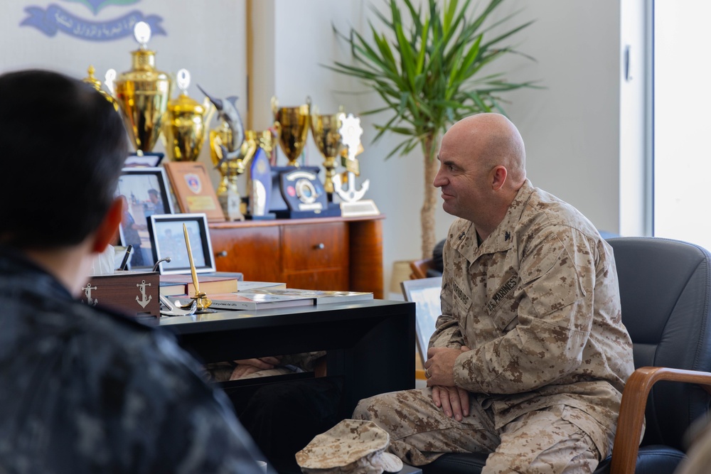 Native Fury 25 Exercise Support Group Officer-in-charge meets with Jordanian Navy and Marines Commanders