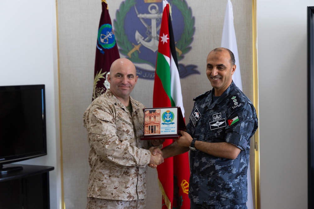 Native Fury 25 Exercise Support Group Officer-in-charge meets with Jordanian Navy and Marines Commanders
