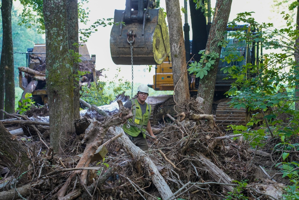 Waterway debris removal continues in Buncombe County, North Carolina June 3, 2025