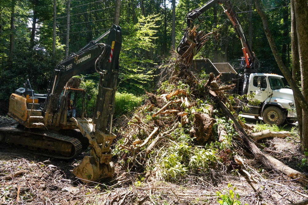 Waterway debris removal continues in Buncombe County, North Carolina June 3, 2025