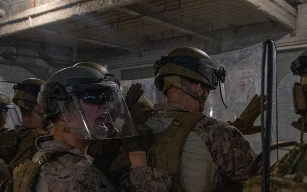 U.S. Marines, U.S. Army National Guard, HSI personnel rehearse non-lethal tactics