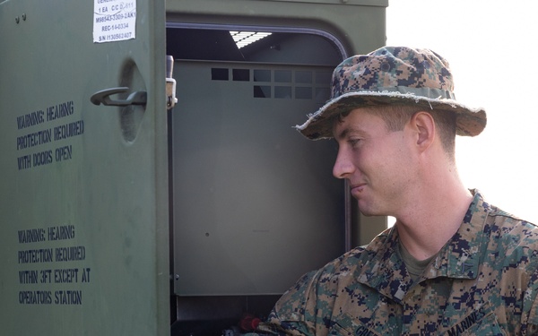 U.S. Marines with MWSS-273 set up expeditionary air conditioning during Atlantic Alliance 2025