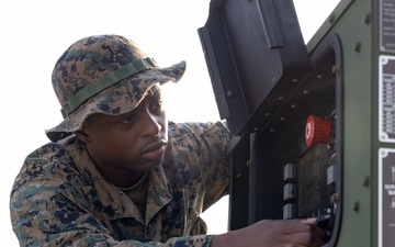 U.S. Marines with MWSS-273 set up expeditionary air conditioning during Atlantic Alliance 2025