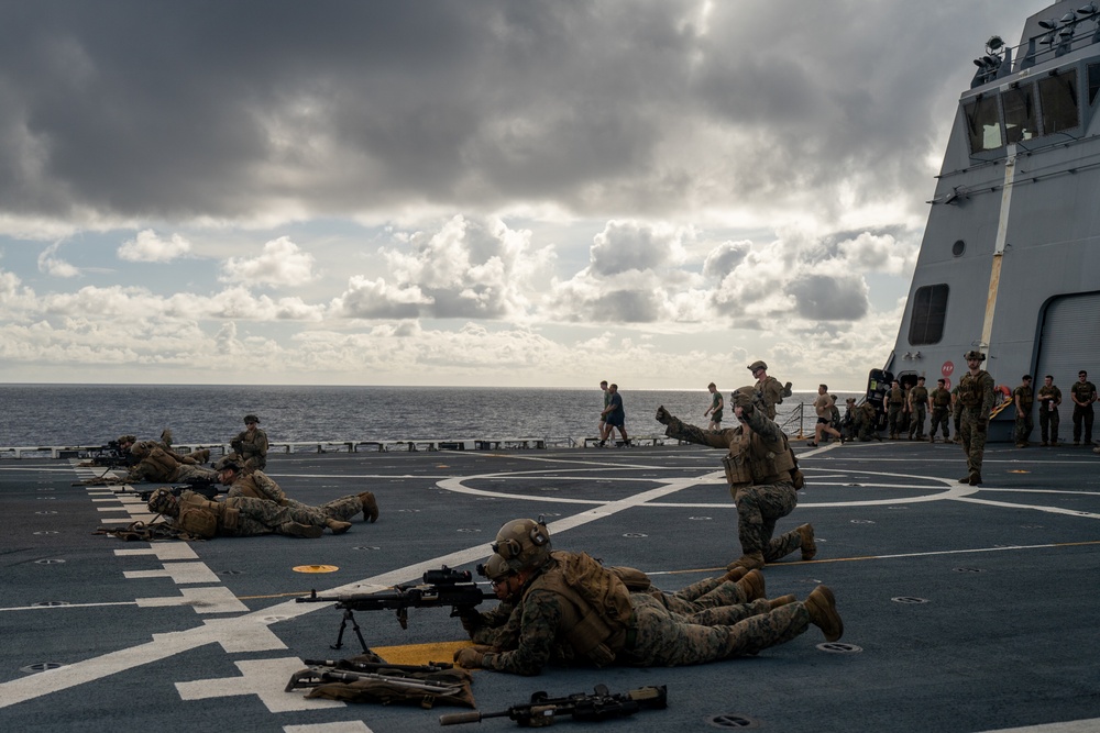 22nd MEU (SOC) | India Co, BLT 3/6 Conducts Support by Fire Drills During COMPTUEX