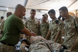 NF25 Medical Education classes with Jordanian Marines