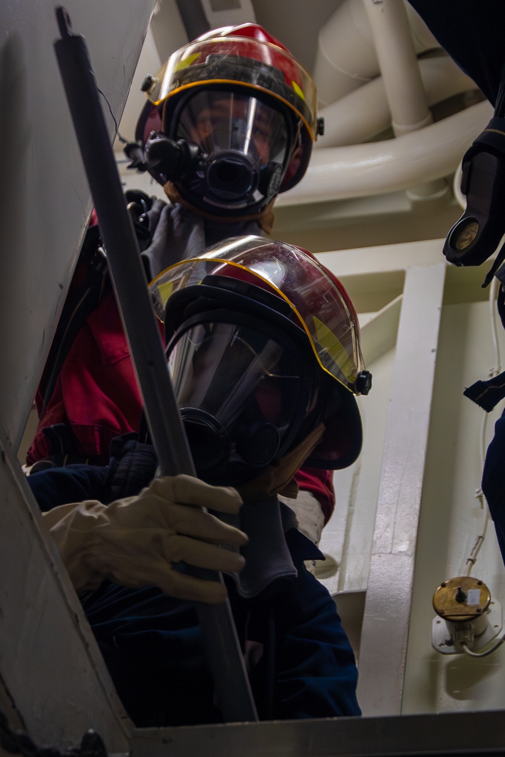 USS Gridley Damage Control Drill
