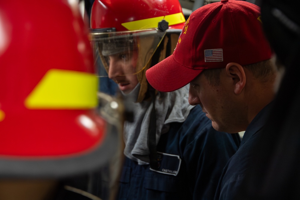 USS Gridley Damage Control Drill