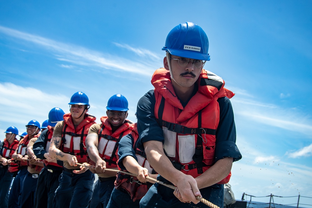 USS Gridley Replenishment At Sea