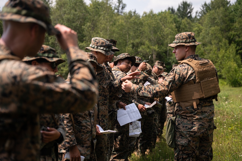 U.S. Marines participate in a land navigation course during Atlantic Alliance 25
