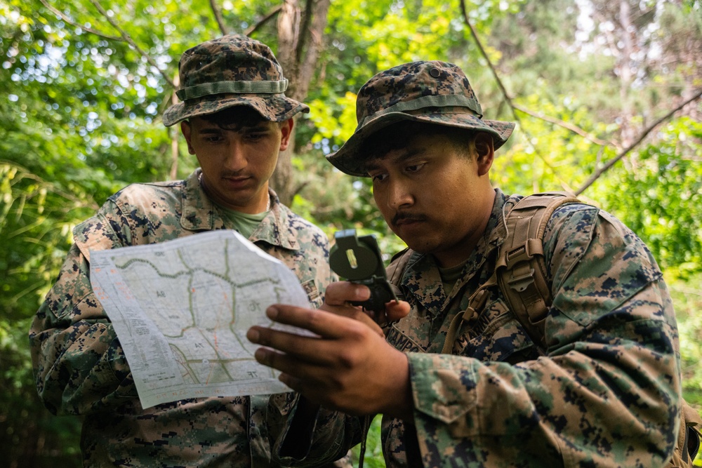 U.S. Marines participate in a land navigation course during Atlantic Alliance 25