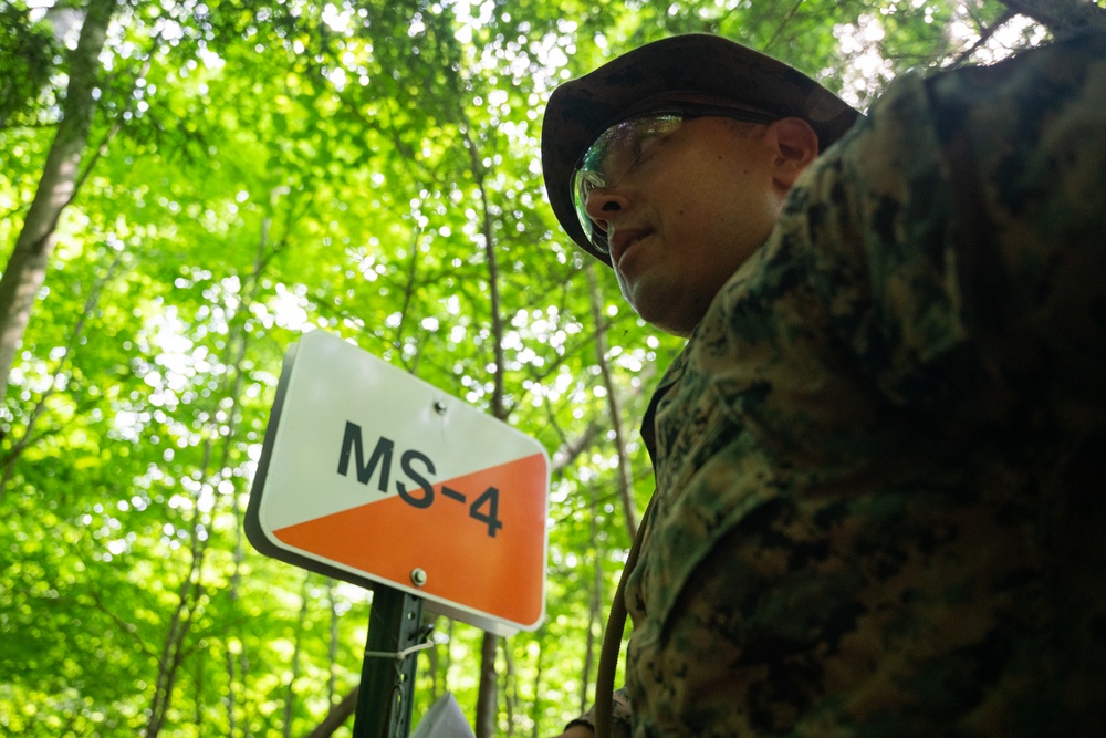 U.S. Marines participate in a land navigation course during Atlantic Alliance 25