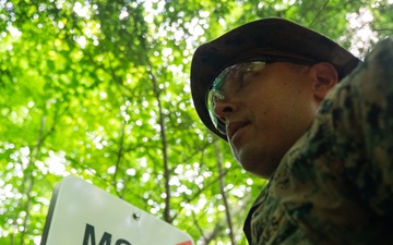 U.S. Marines participate in a land navigation course during Atlantic Alliance 25