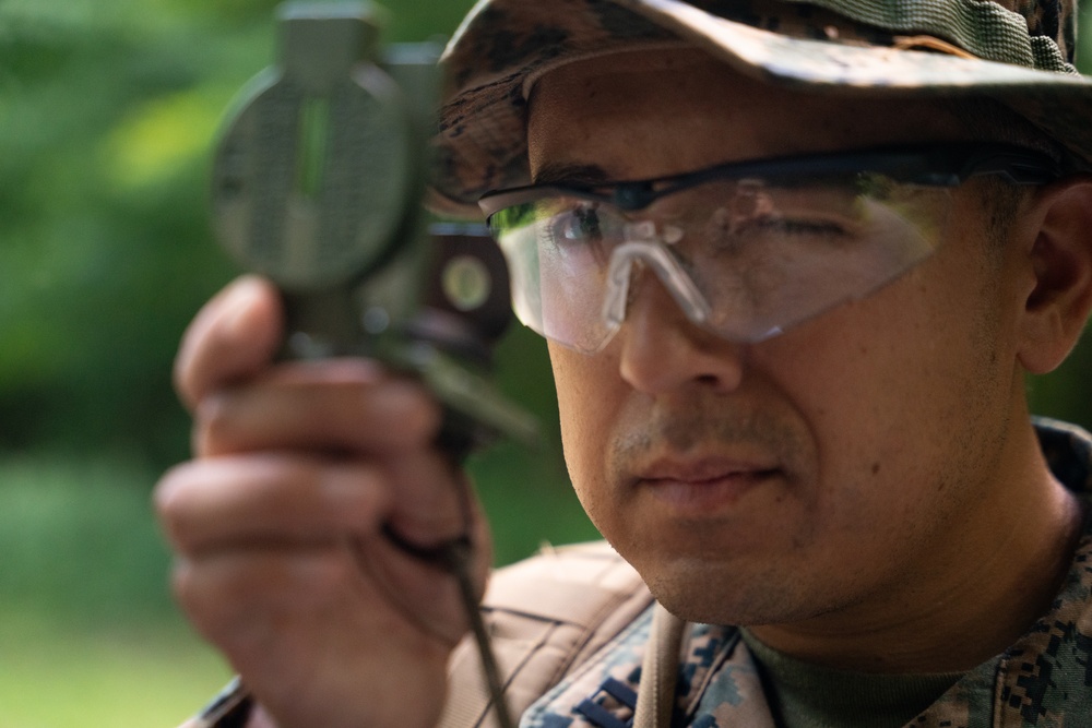 U.S. Marines participate in a land navigation course during Atlantic Alliance 25