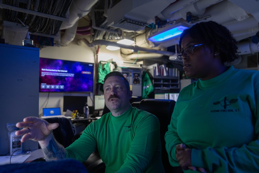USS Gerald R. Ford (CVN 78) Sailors Perform Maintenance Control