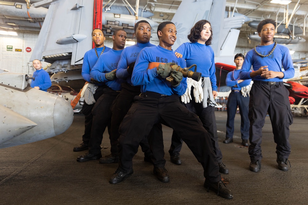 USS Gerald R. Ford (CVN 78) Sailors Perform Damage Control Drills