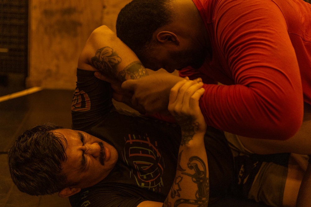 USS Gerald R. Ford (CVN 78) Sailors Participate in a Jiu-Jitsu Class