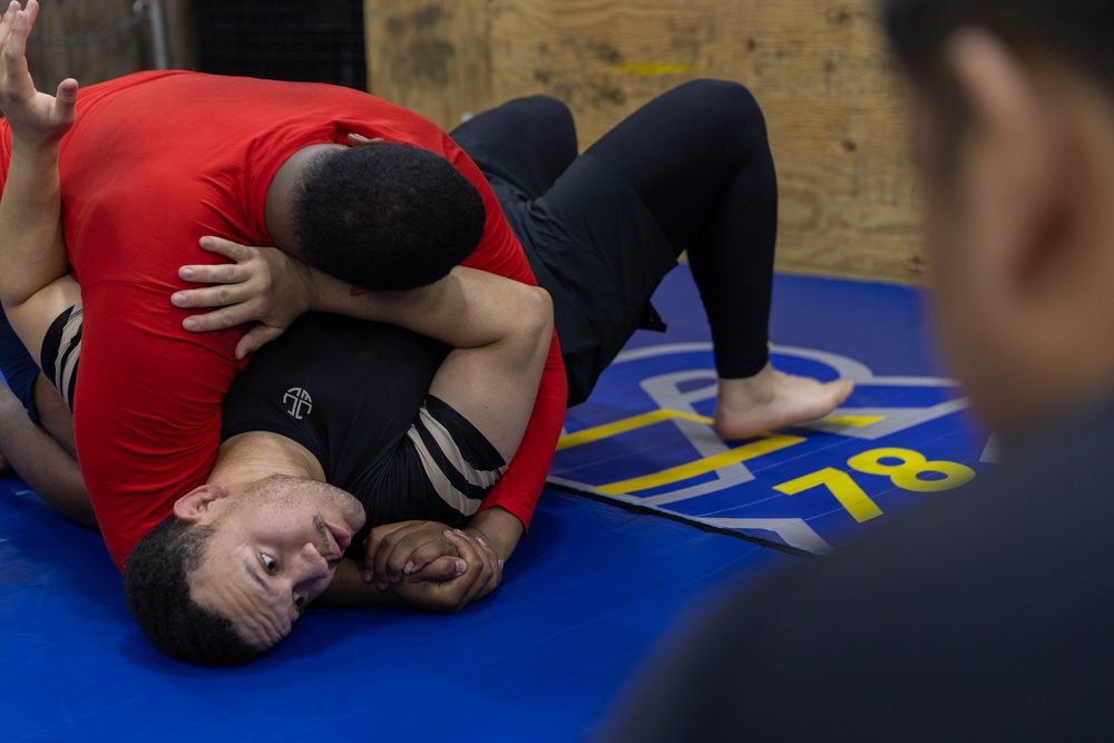 USS Gerald R. Ford (CVN 78) Sailors Participate in a Jiu-Jitsu Class