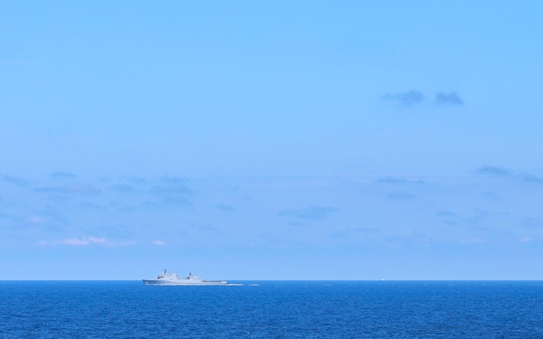 USS Iwo Jima Conducts a Strait Transit