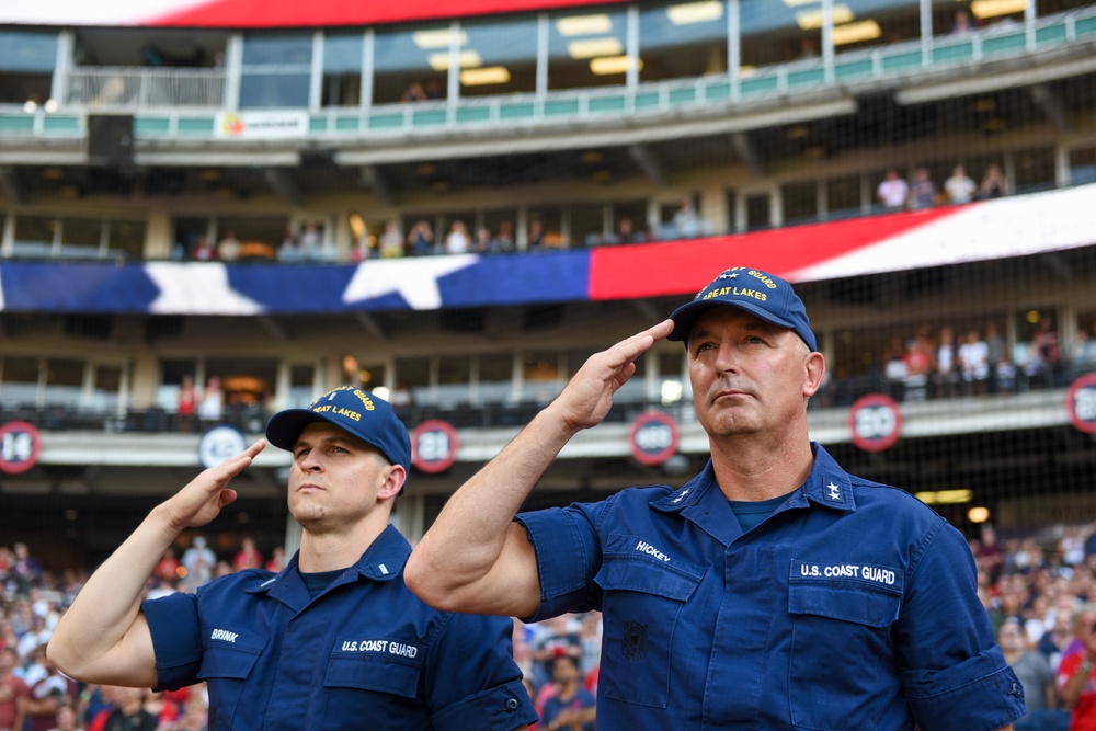 Coast Guard honored in Cleveland with Major League Baseball first pitch