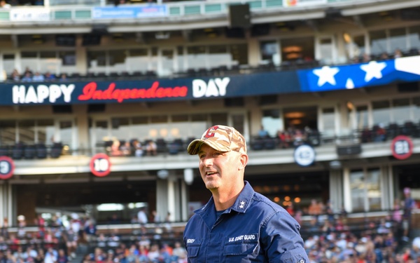 Coast Guard honored in Cleveland with Major League Baseball first pitch