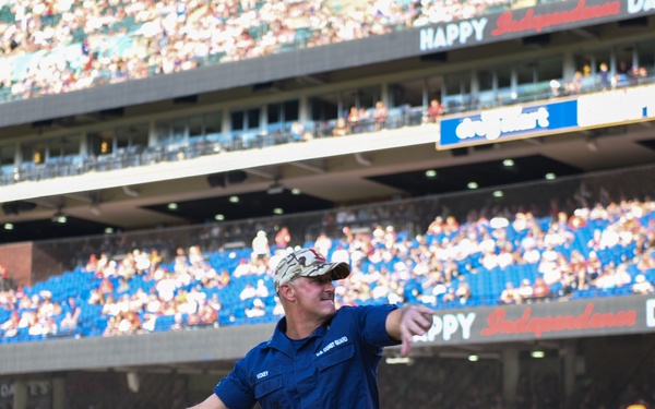 Coast Guard honored in Cleveland with Major League Baseball first pitch