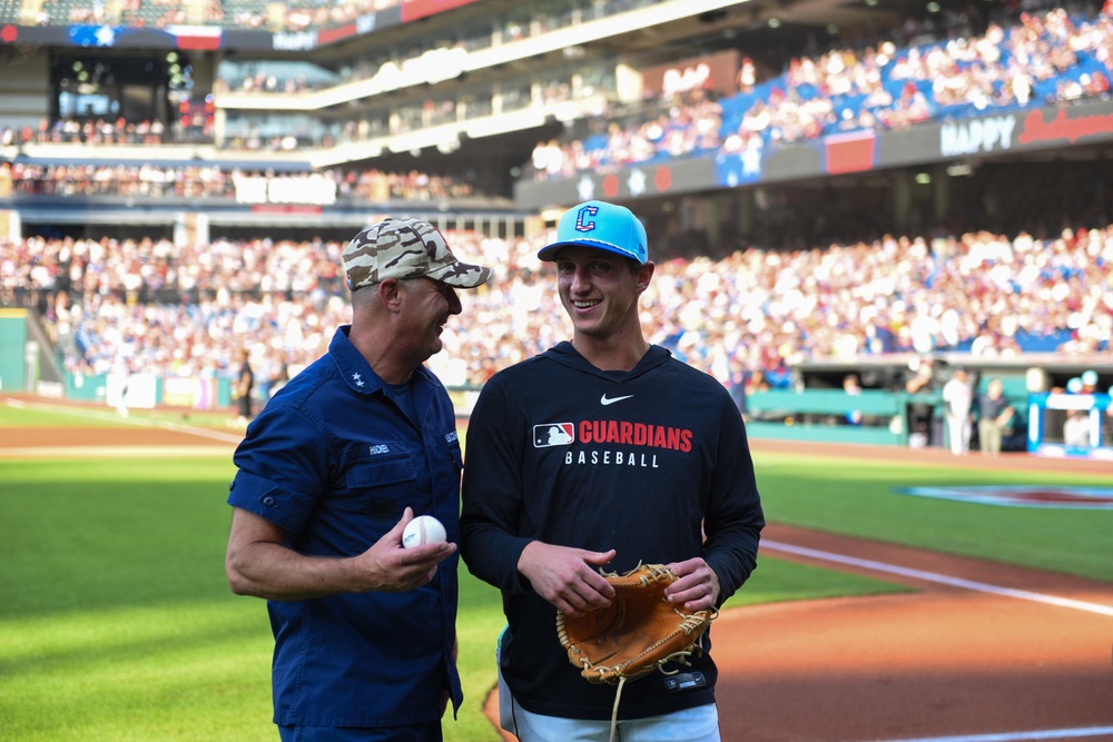 Coast Guard honored in Cleveland with Major League Baseball first pitch