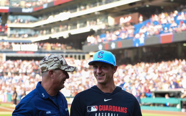 Coast Guard honored in Cleveland with Major League Baseball first pitch