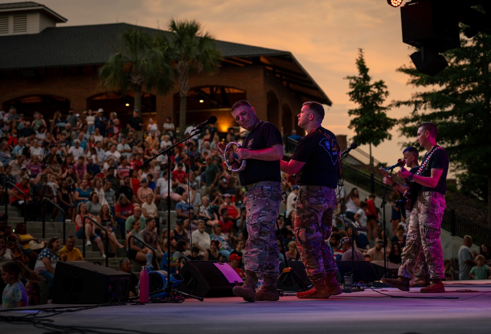 246th Army Band preforms at the Icehouse Amphitheater