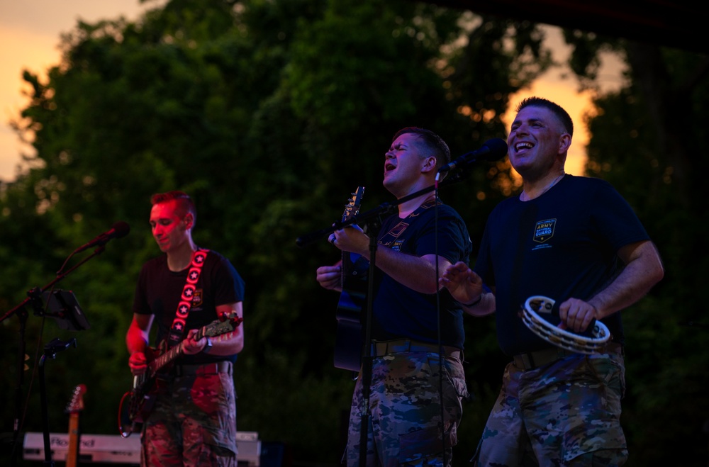 246th Army Band preforms at the Icehouse Amphitheater