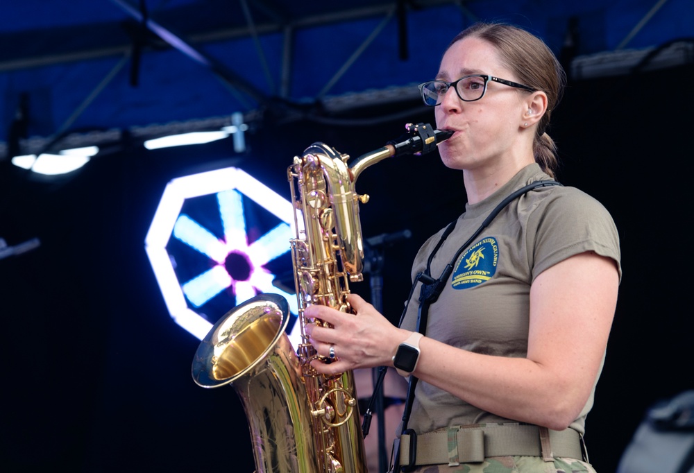 The 234th Army National Guard Band performs at 4th of July Family Festival