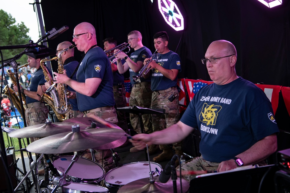 The 234th Army National Guard Band performs at 4th of July Family Festival